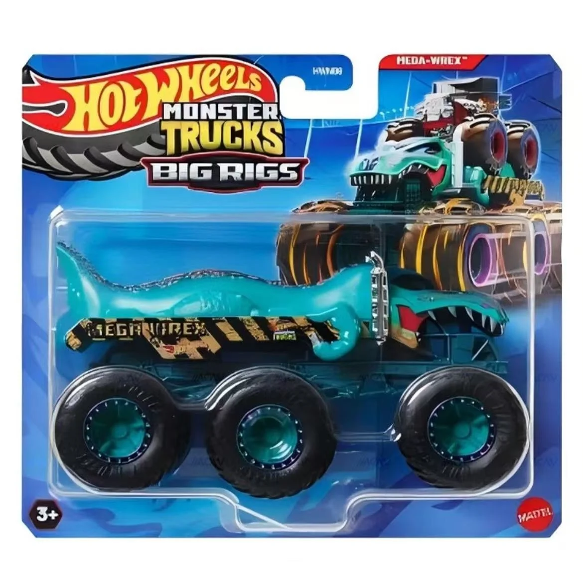 ماتيل هوت ويلز 1/64 شاحنات مونستر سلسلة الحفارات الكبيرة ميجا ريكس تايجر شارك تحصيل سيارات لعب دييكاست لعبة السيارة هدية
