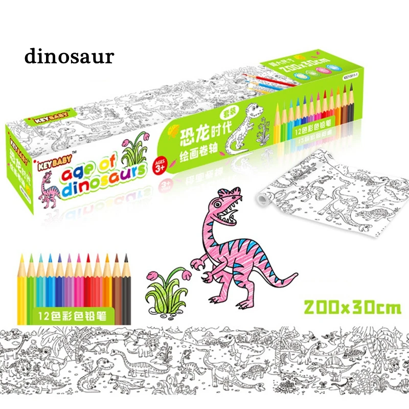 لفة رسم لاصقة للأطفال ، لوحة ذاتية الصنع ، ورق ملئ بالألوان ، لفافة جرافيتي ، تلوين ، ألعاب تعليمية للأطفال ، هدية للأطفال #5