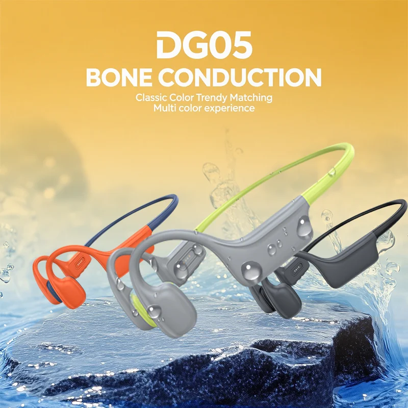 

IPX8 Waterproof Swimming Bone Conduction Wireless Headphone Bluetooth 5.4 32GB HIFI Bass Music Sports Earphones