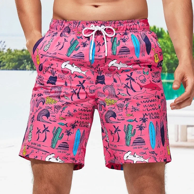 The new summer men's shorts are breathable, sweat-absorbent, quick-drying, and loose beach shorts for the gym