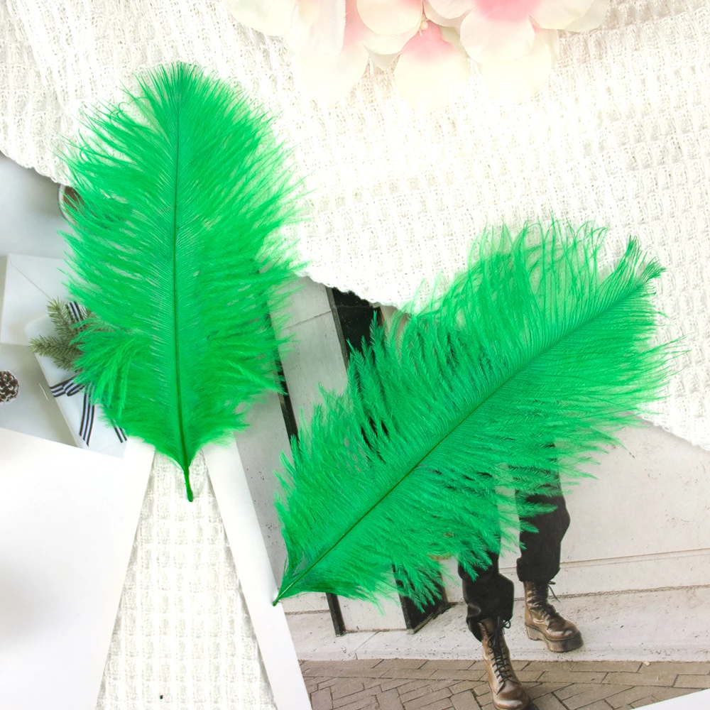 10Pcs/Lot Natural Ostrich Feathers For Wedding Decor Headdress Floral Ornament Dance Costume DIY Handcraft Accessories 15-50cm