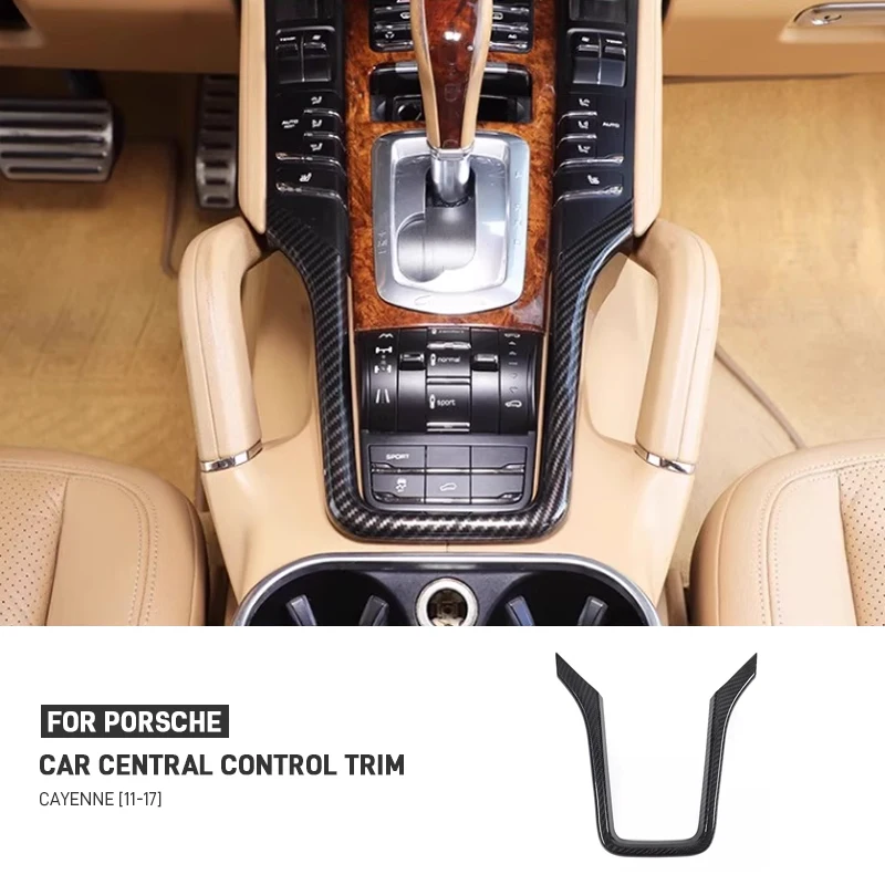 

Настоящее углеродное волокно, центральная кнопка управления автомобиля, декоративная рамка, наклейка, аксессуары для интерьера для Porsche Cayenne 2011-2017