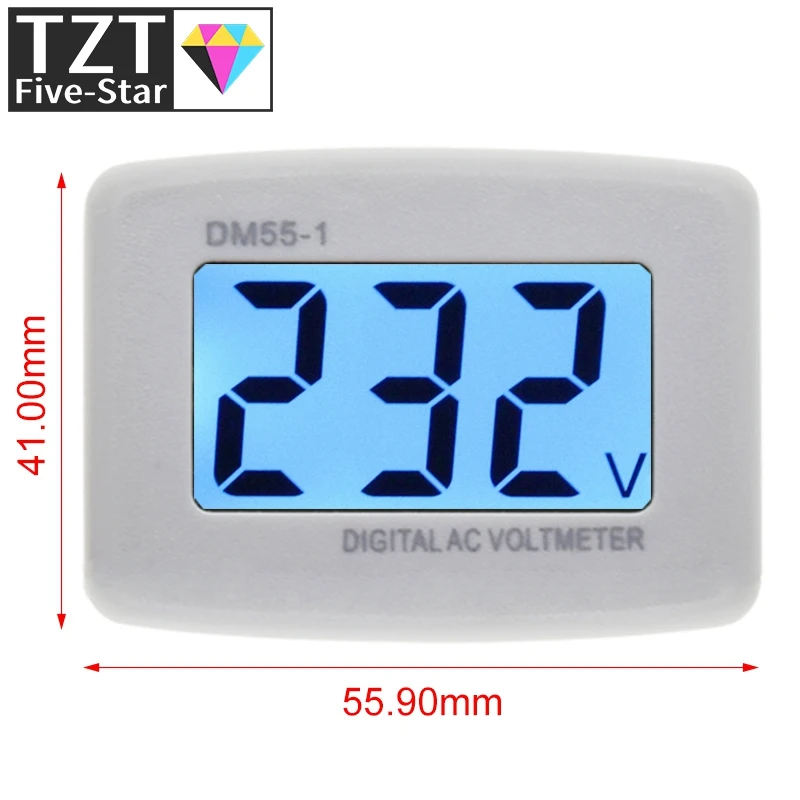 AC 110V 220V Digital Voltmeter EU US Plug Volt Meter Socket Voltage Tester LCD Display Voltage Meter Wall Flat Voltage Meter