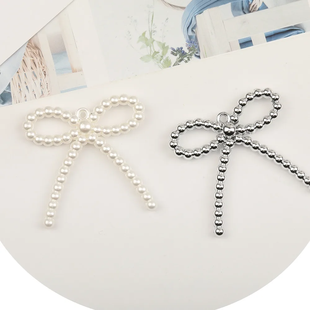 تصميم حميم-دلاية مع لؤلؤ تقليد ، شكل عقدة بوونكة ، سحر ذاتي الصنع ، إكسسوارات مجوهرات ، الأشعة فوق بفوق بفوق بفوق بالة ، 58*60 ، # أكريليك #5