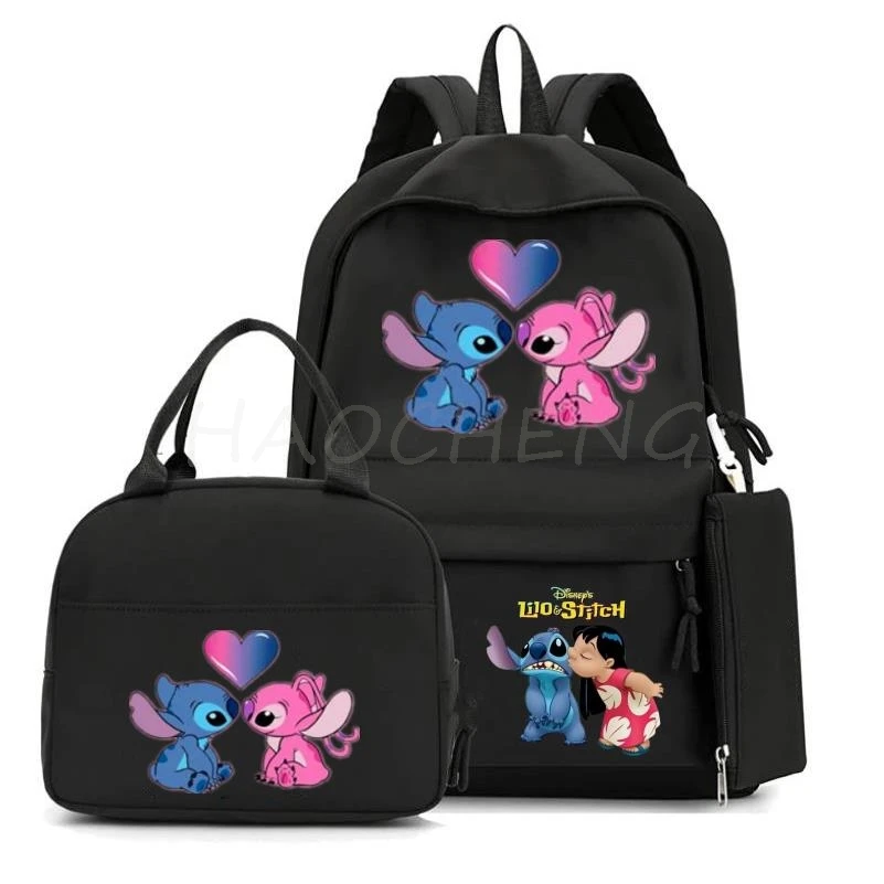 Backpack Sets Lilo And Stitch 3Pcs/set Kid Girl Child Schoolbag Backpack Schoolbag Cool Waterproof  Student School Bag Lunch Bag