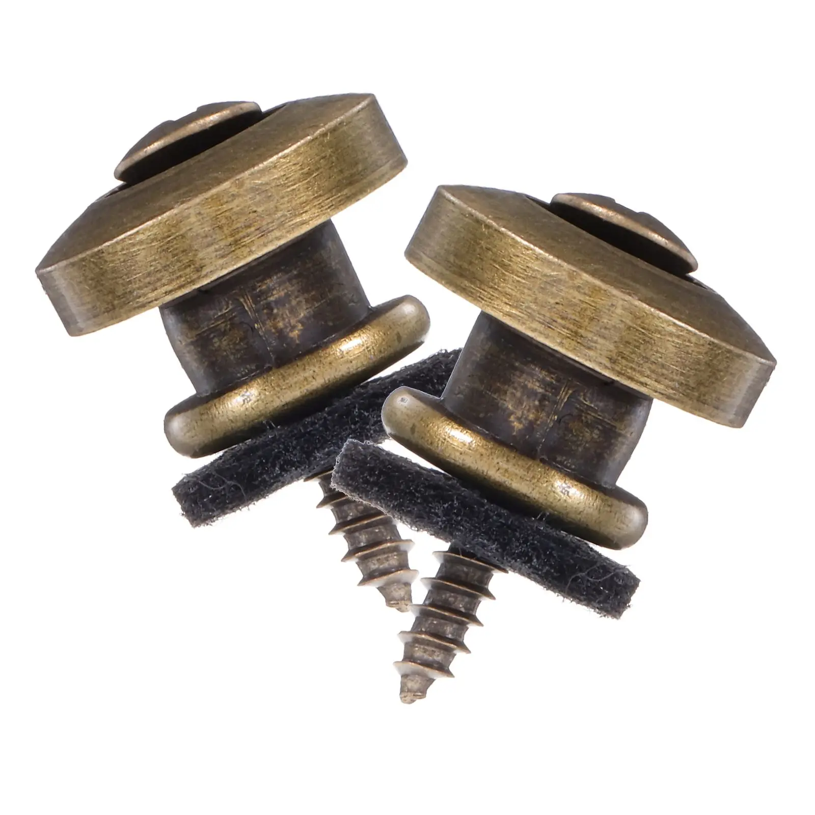 

2Pc Metal Guitar Security Strap Lock Safety Strap Buttons with Screws and Gasket for Electric Acoustic Folk Guitar Replacement (