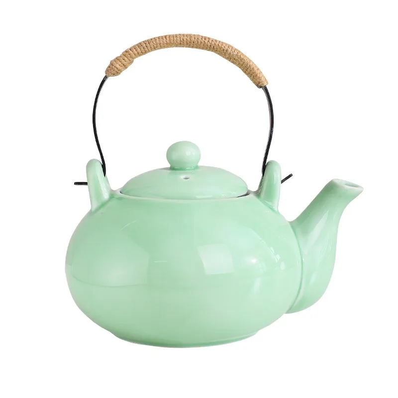 Large Capacity Beam Pot Simple Celadon Large Teapot 1000ml Kettle with Filter Teapot Cooling Kettle