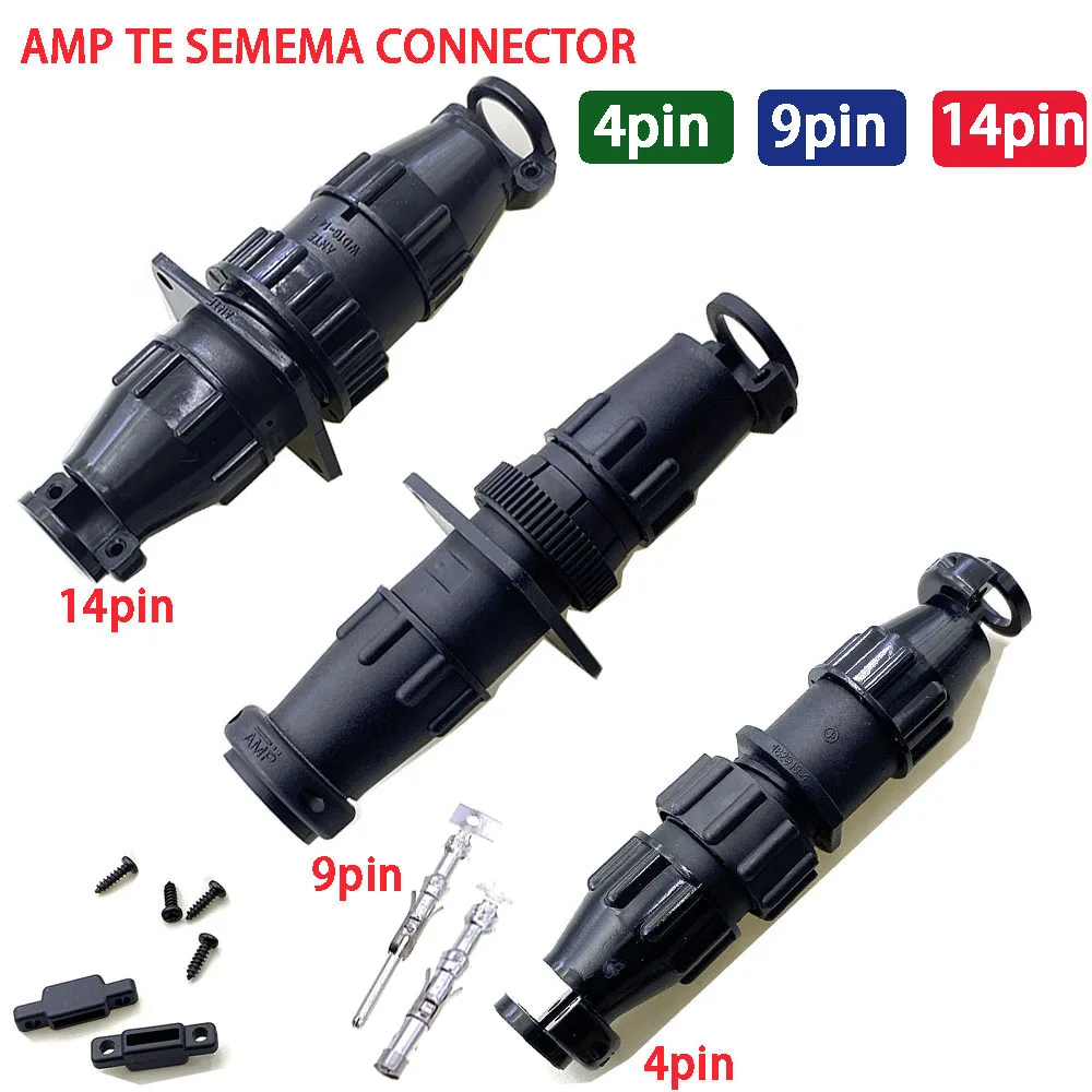 AMP/TE 4P/9P/14 Pin SMEMA Aviation Connector Auto Sensor Plug & Socket SMT Equipment Signal Connector Waterproof Adapter for
