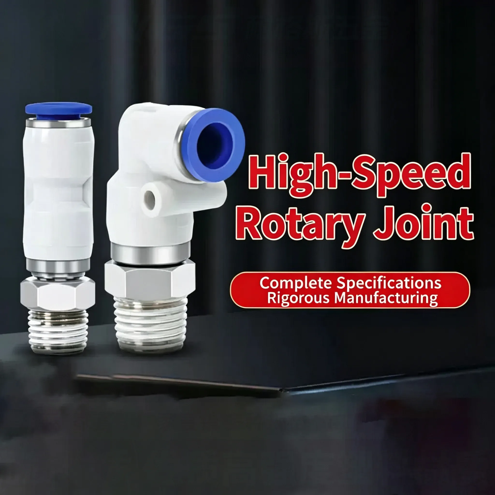 DEUBLIN 360° Rotation Swivel Fittings Male Thread M5 1/4 1/2 Hose Joint 6/8/10mm Pneumatic Rotary Connectors Revolute Connector