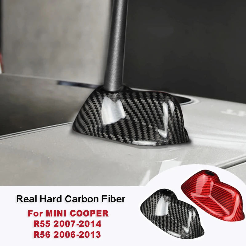 

Real Hard Carbon Fiber Exterior Sticker For Mini Cooper R56 Antenna Roof Cover For Mini Cooper Clubman R55 Car Shark Fin Sticker