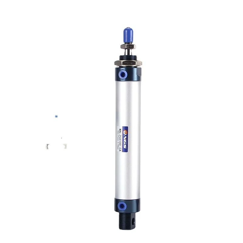 MAL Series Double Action Aluminum Pneumatic Finger Cylinder Bore 16/20/25/32/40/50 Stroke X25*50/60/75/100/125/150/200mm-S U