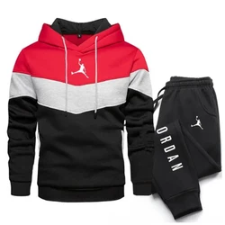 2024 New men's fashion casual sportswear outdoor fitness jogging hoodie set sports luxury hoodie + pants suit clothing