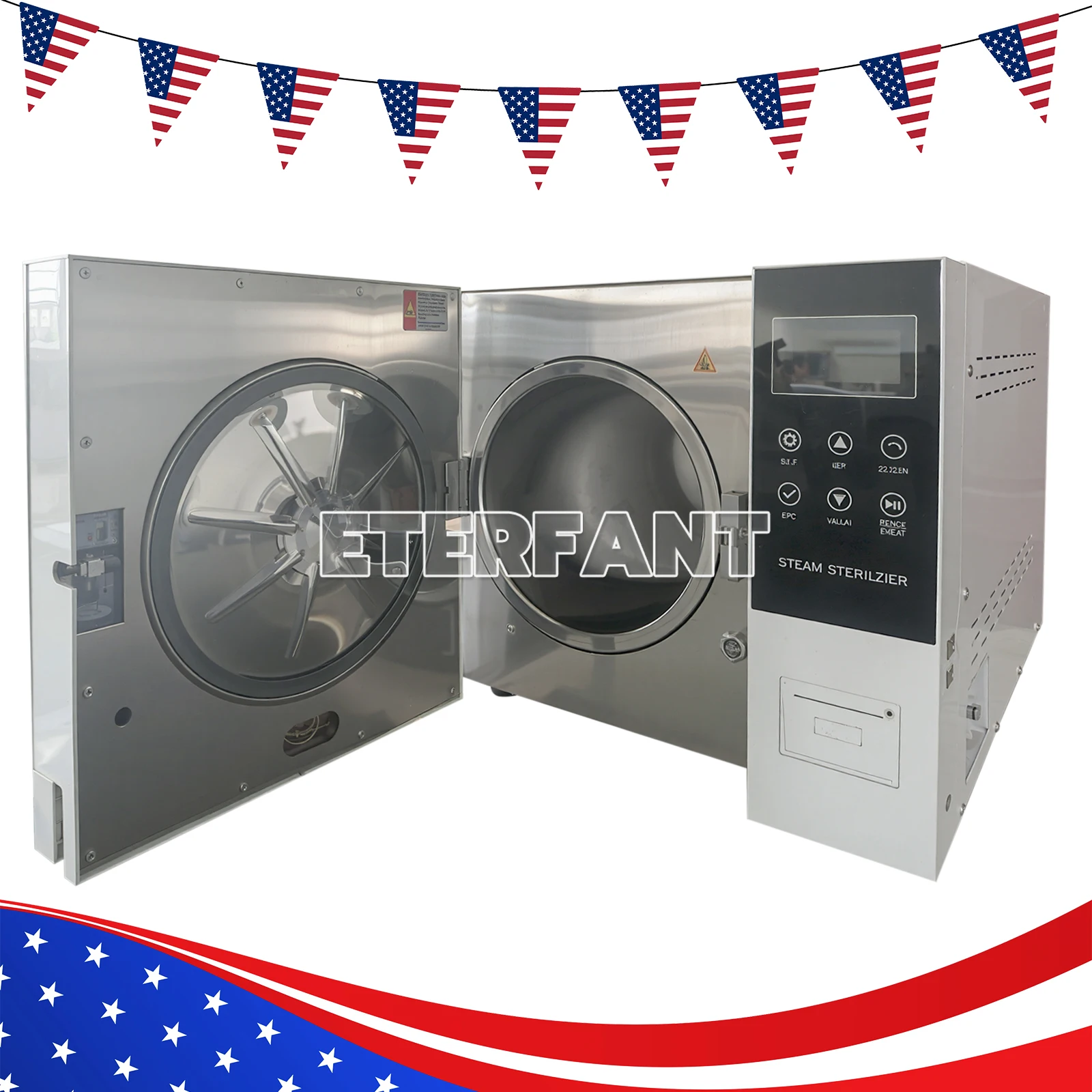 ETERFANT 18L الفئة N الأسنان الأوتوكلاف معقم بالبخار التعقيم/23L الفئة B الأوتوكلاف تجفيف معقم البخار LCD + الطابعة