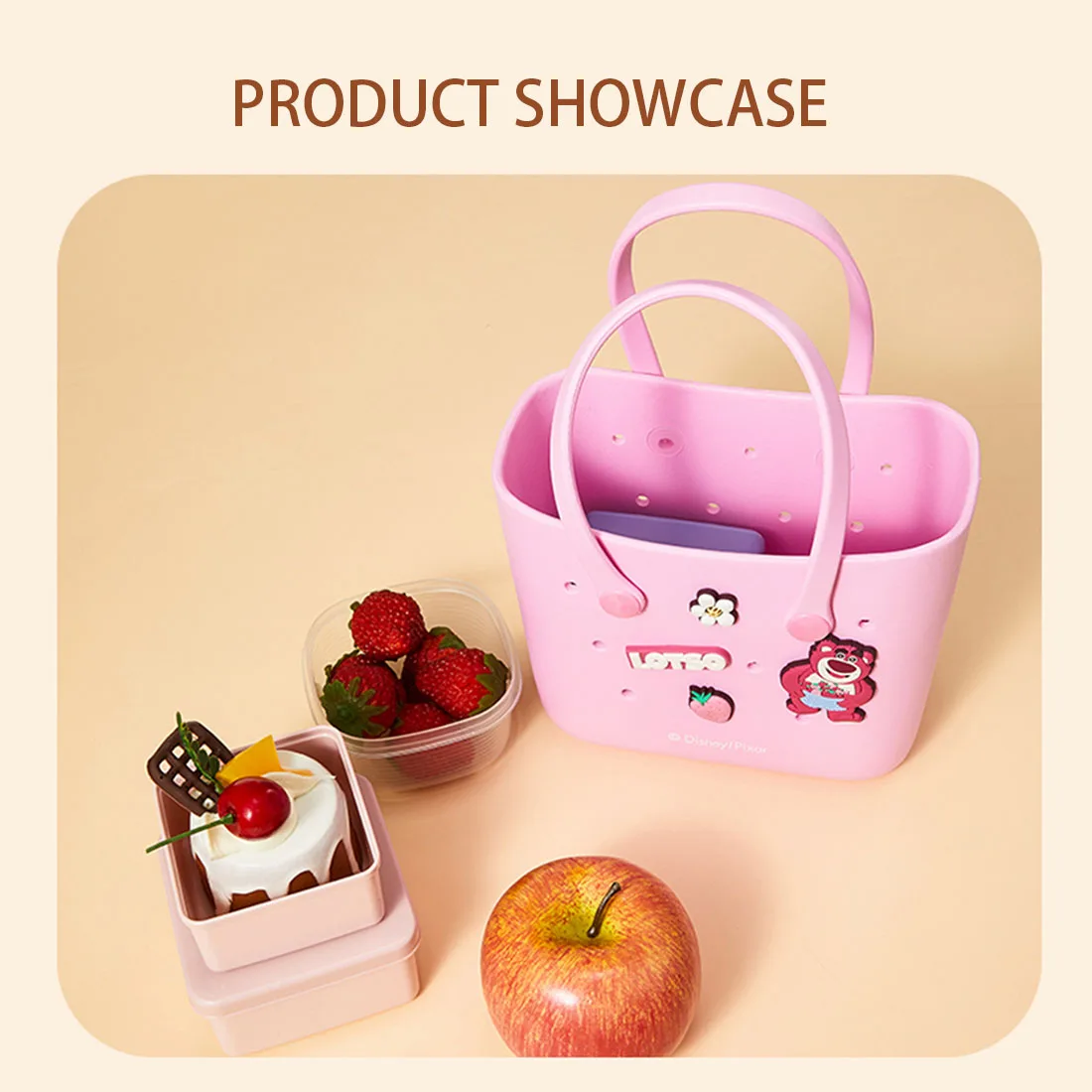 Disney Lunch Bag Small Tote Bag Cute Character Handbag Portable Food Storage Bag Reusable Picnic Tote Travel Organizer Carry Bag