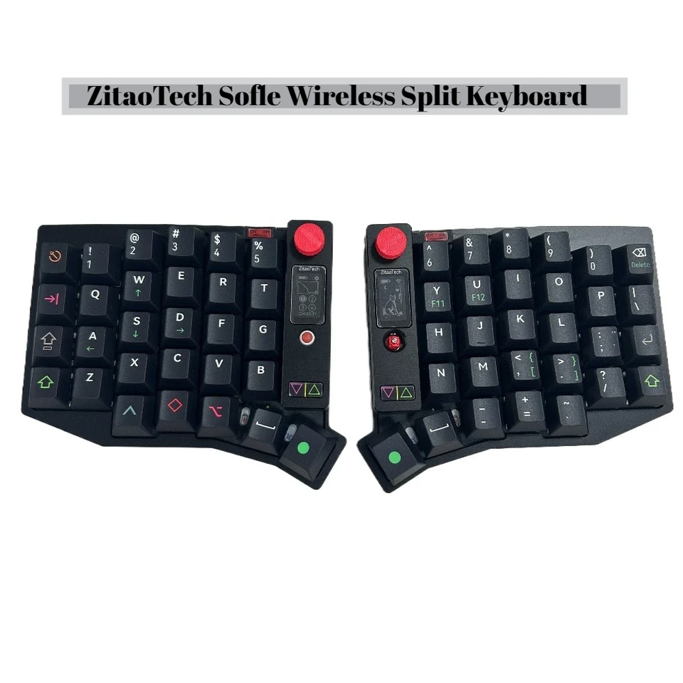 ZitaoTech Sofle ワイヤレス分割キーボード CNC アルミケース トラック