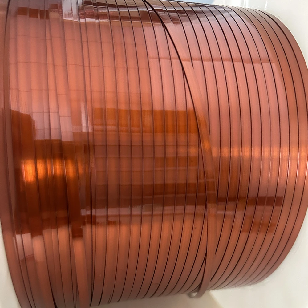 

AIW220 Enamelled Flat Copper Wire 0.3x3.5mm Square Insulated Copper Cable for Transformers, and Electrical Applications