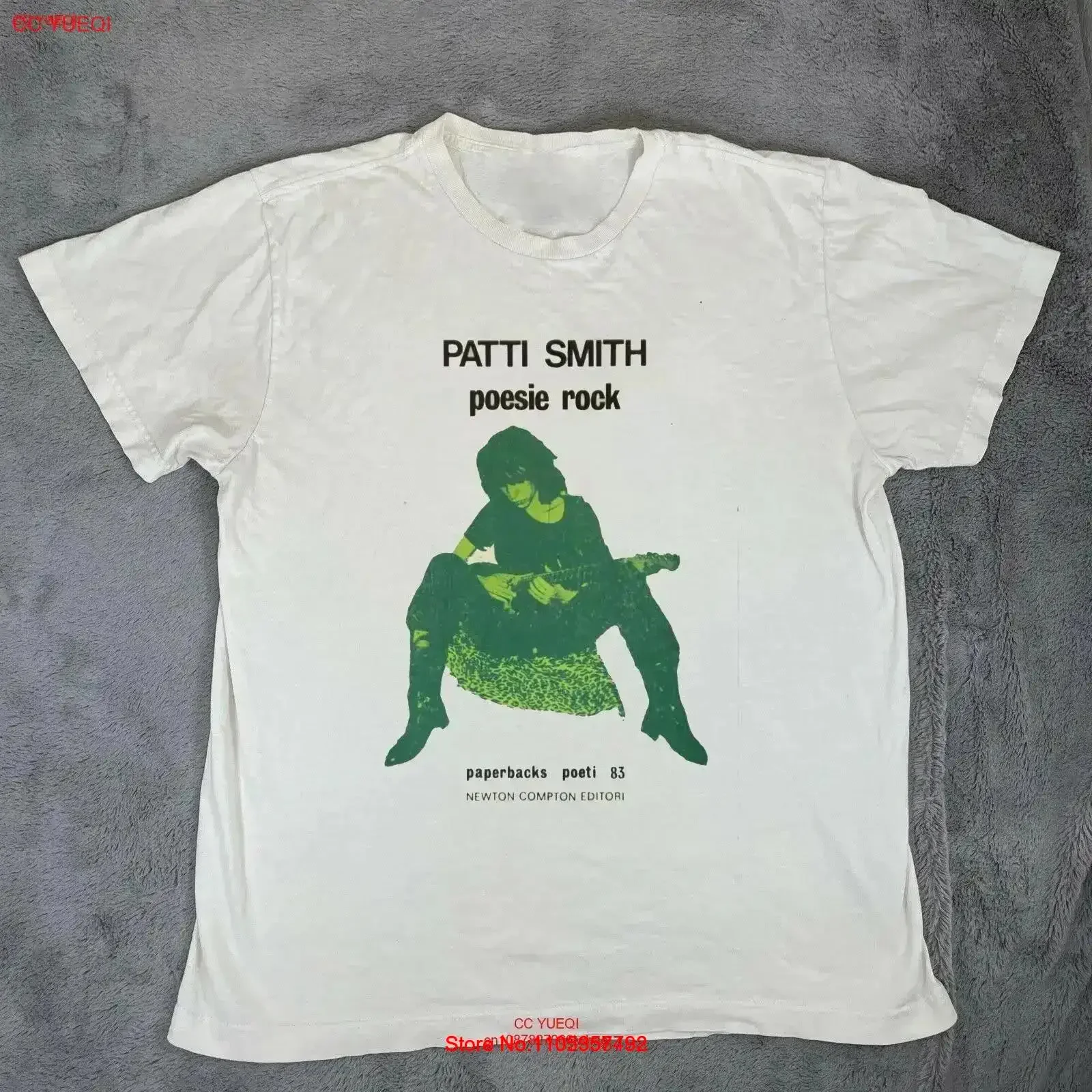 Patti Smith Poesie Rock T-shirt taille complète S 5XL SE298 vintage délavé doux décontracté confortable avec motif graphique pour un usage quotidien
