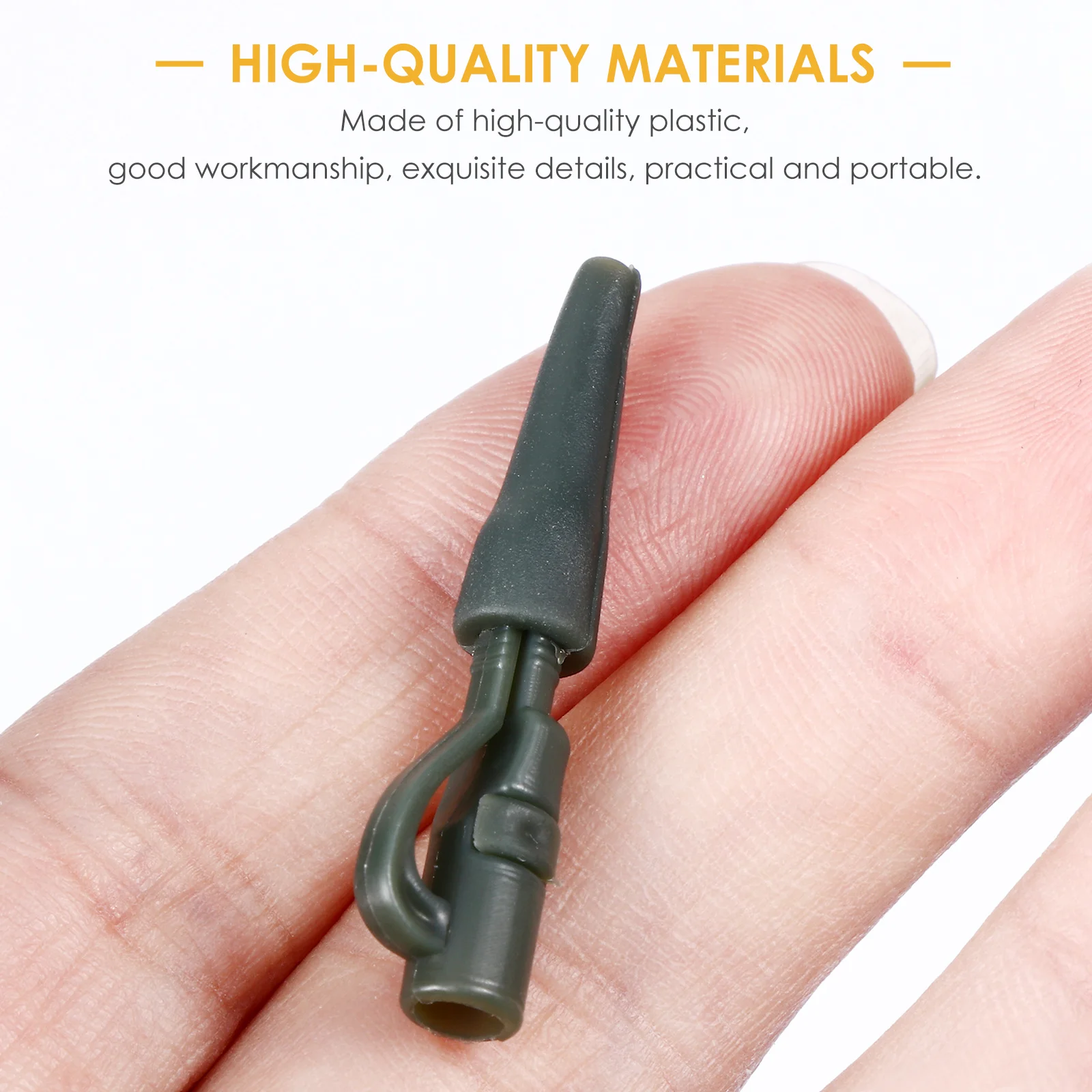 

50Pcs Fishing Line Swivel Fixing Clips Durable Clips Useful for Fishing Enthusiasts Clip Swivel Fixed Clamps