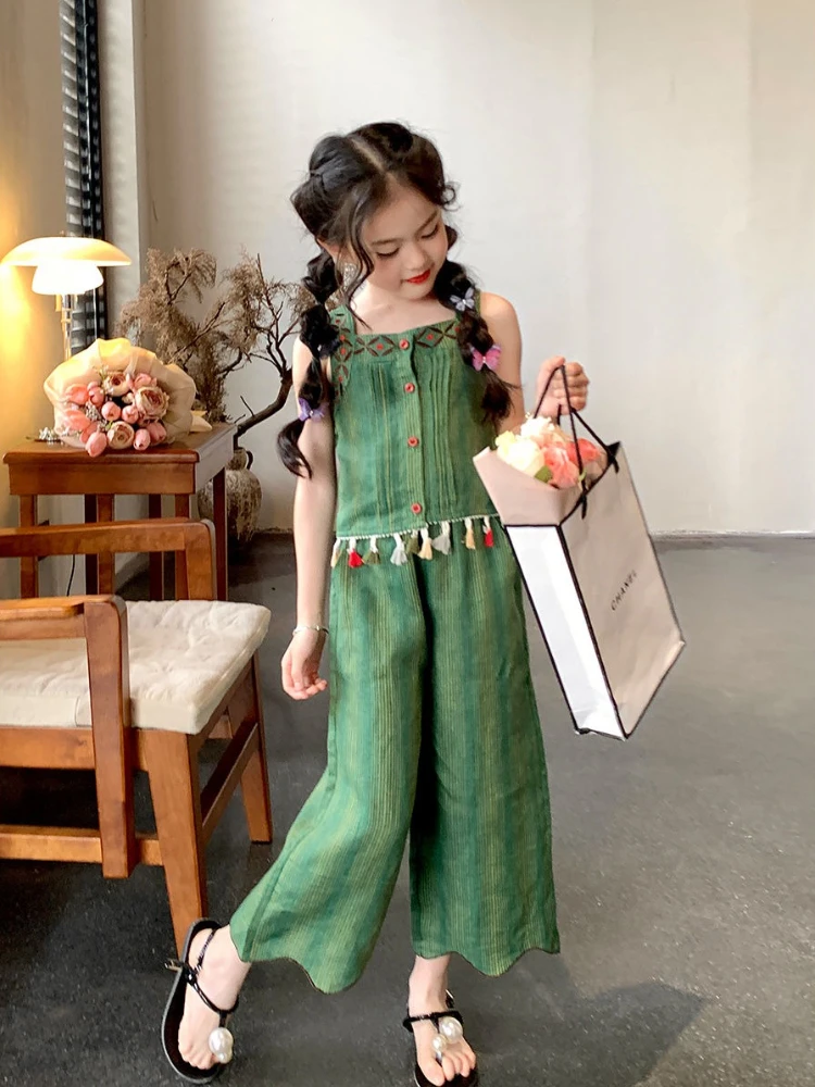 

Outdoor Clothes for Children Summer Girl Sets Child House Clothing Girls Fashion Kids From 5 6 Years Teen Children's Costumes 4