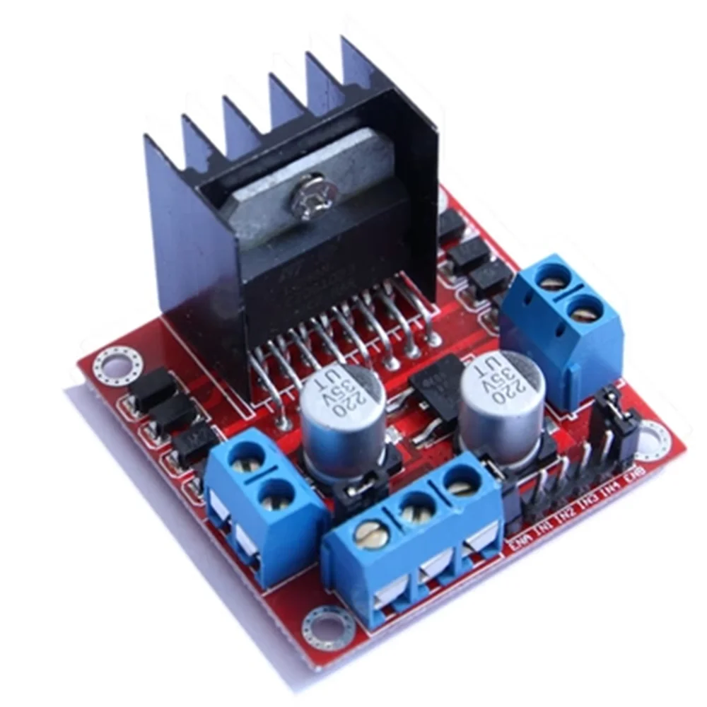 For Audunio Robot Smart Car 5V H Bridge Drive 25W L298N Motor Driver Board Module DC Stepper Motor Controller