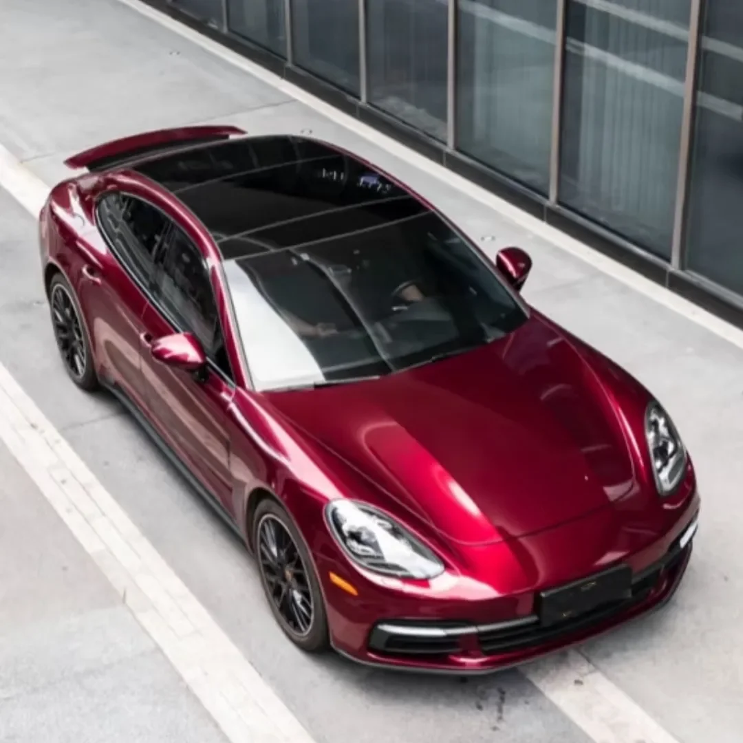 2025 Pet Liner Super Bright Chrome Metallic Paint Protection Soul Red Vinyl Wrap Rolls voor auto