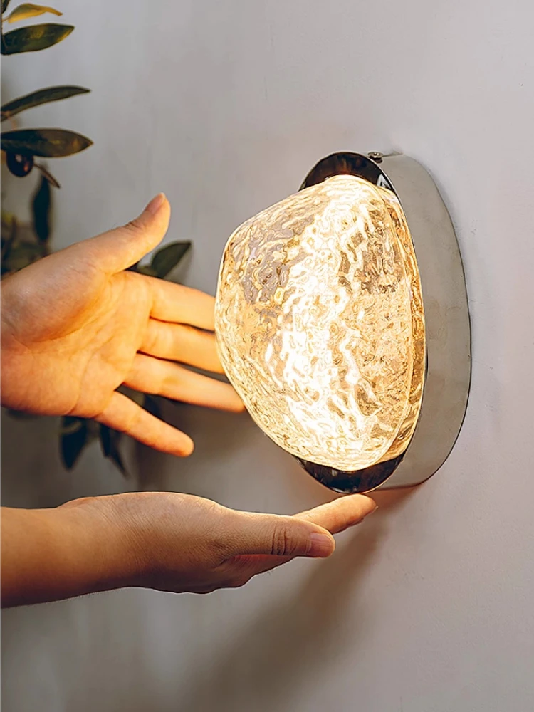 applique-murale-nordique-en-verre-ondule-de-glace-luminaire-led-de-chevet-pour-chambre-a-coucher-decoration-de-maison-salon-couloir-applique-murale-en-acier-inoxydable
