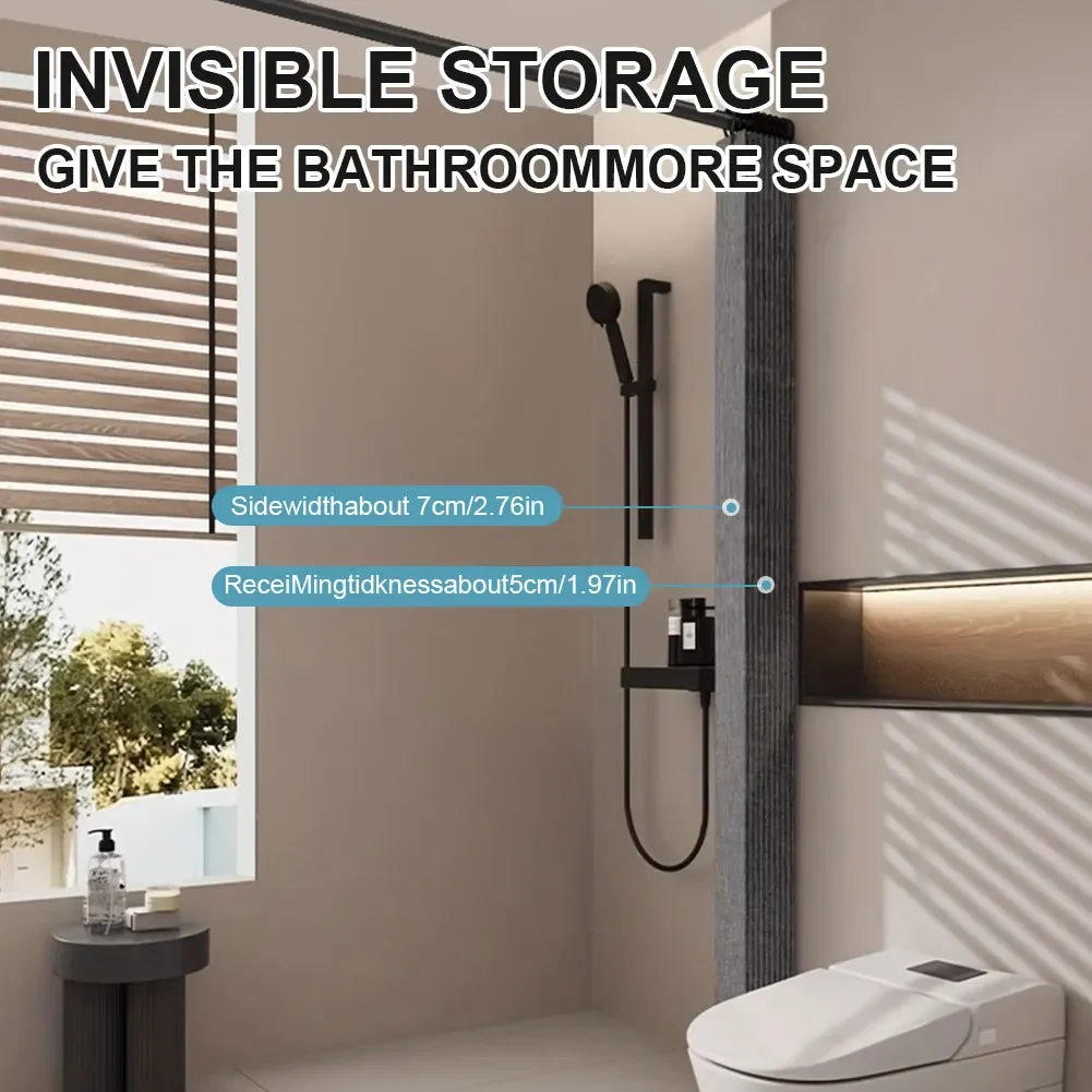 

Foldable Magnetic Bath Curtain Waterproof Bathroom Curtain with 14 Hooks Privacy Bathroom Divider Modern for Bathroom