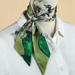 Fashion Skinny Silk Scarf for Women Fashion Hair Ribbons Headbands Bandana Female Bag Wrist Wrap Neckerchief Foulard Neck Ties