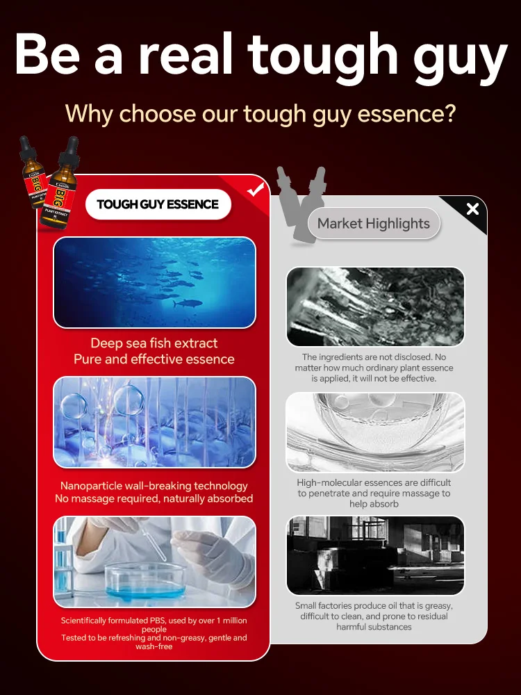 زيت تنشيط للرجال - إحساس كامل مؤقت، مزيج عشبي للتدليك الحميم، تغليف سري