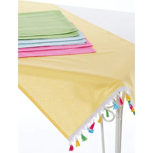 Ays Home 6'lı Yellow Polka Dot American Service Runner Set