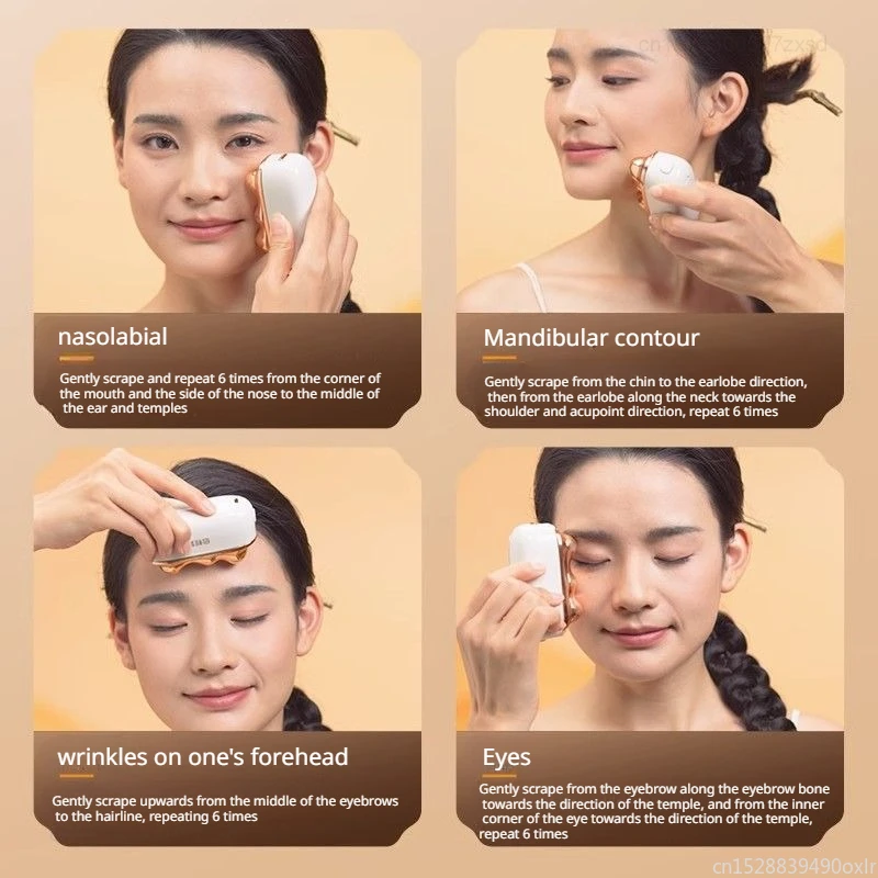 Youpin-Mini Massageador Portátil para Pele Facial, Estilo Chinês, Push Scraping, Instrumento de Beleza, Contorno Delicado, Levantamento, Firming