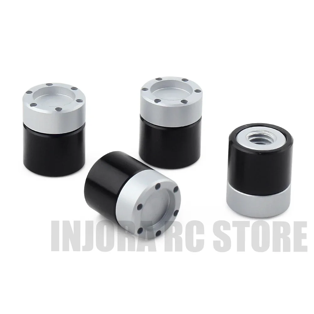 4Pcs Aluminum Alloy M4 Nut Wheel Rim Center Cap Hub for 1/10 RC Crawler Car Axial SCX10 TRX4 Tamiya