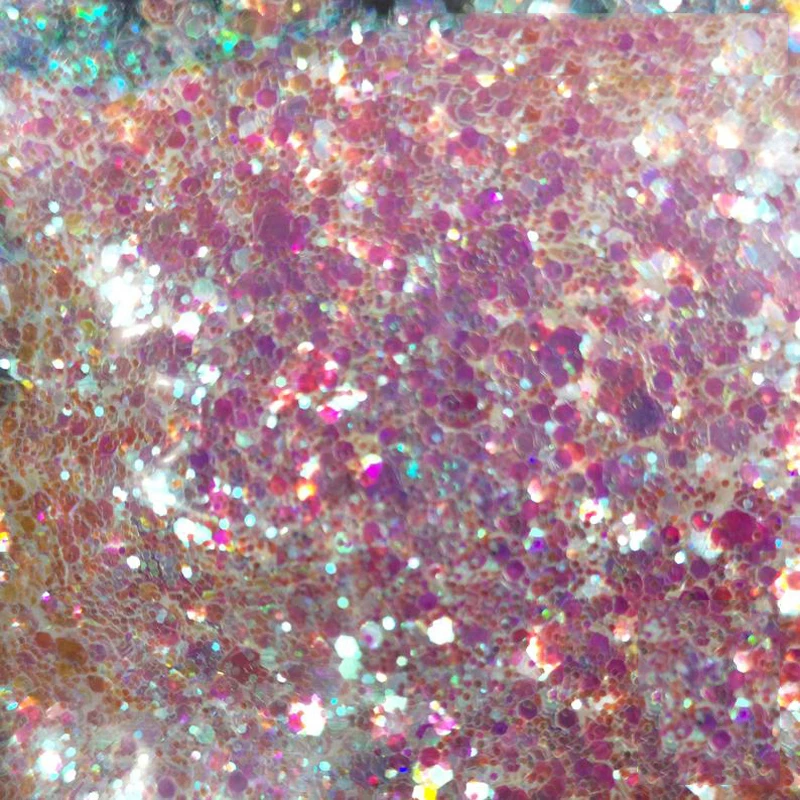 

100g Glitter - Unicorn Iridescent White - Chunky & Fine Mix Glitter Powder Glitters White Purple Pink Shift