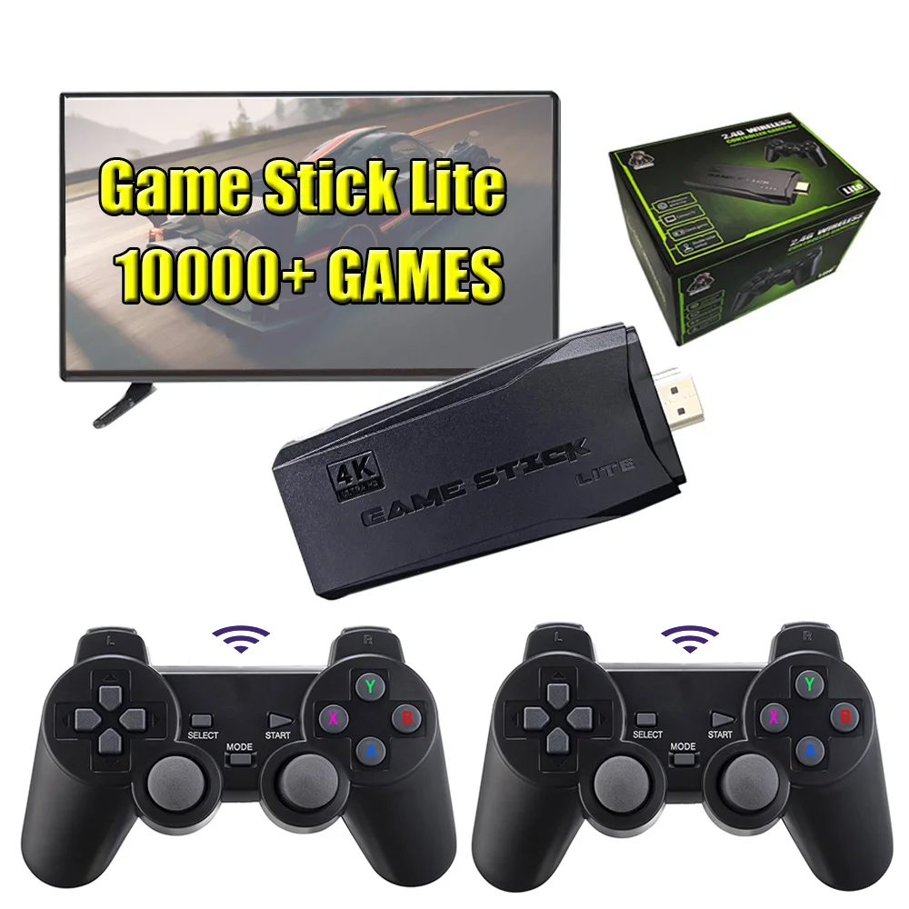 Video Game Console Game Stick Lite 4K 20000 Games HD Retro Classic Arcade Emulador Wireless TV Gaming Console