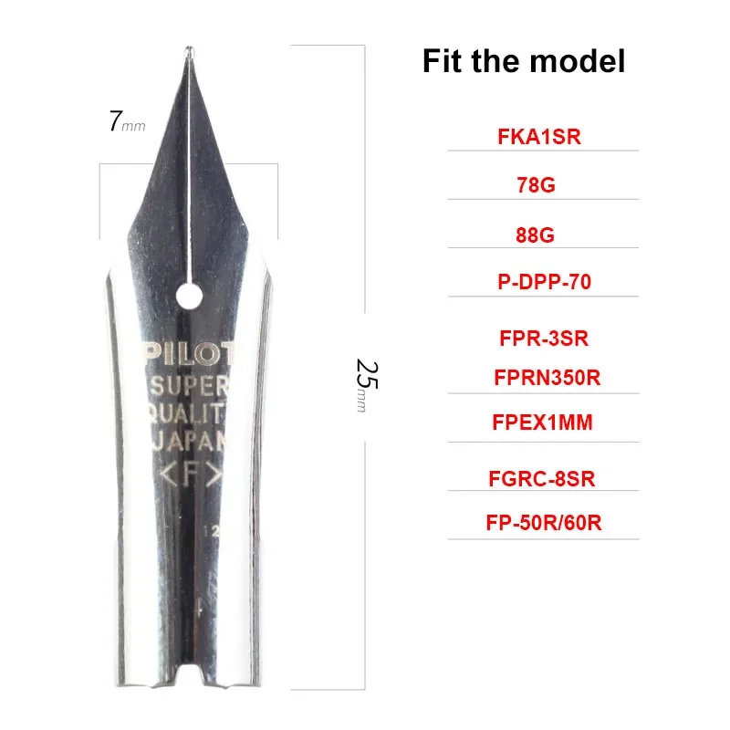 New Japan PILOT 78G/88G Replacement General Nib PILOT Original Accessories For FPR-3SR/ FP-50R/60R/Kakuno Pen Repair Nib