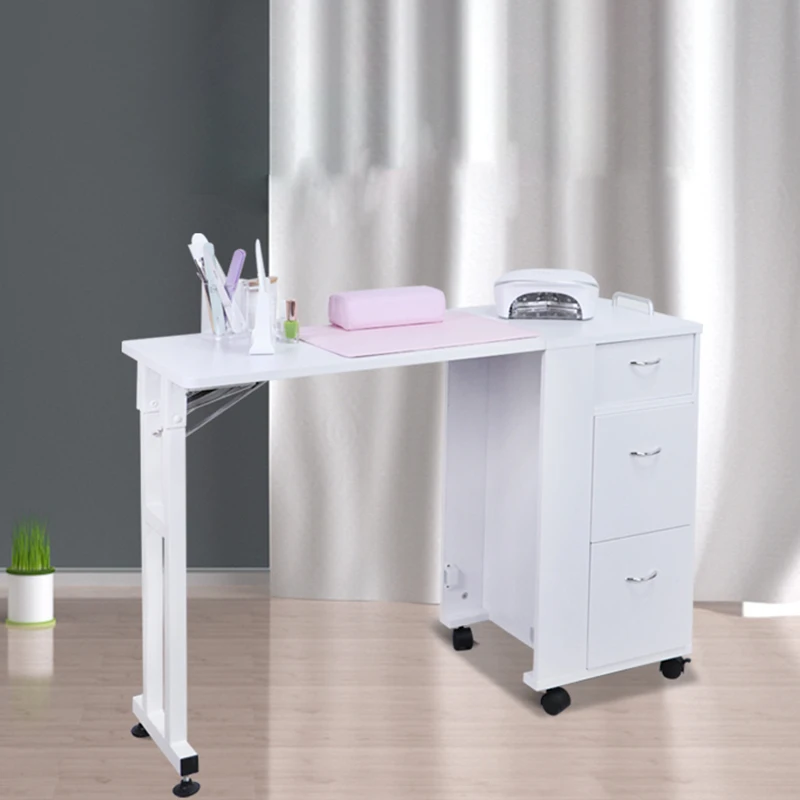 طاولة مانيكير بسيطة أظافر واحدة قابلة للطي محمولة مانيكير ميسا دي مانيكير أثاث صالون الأظافر التجاري #1