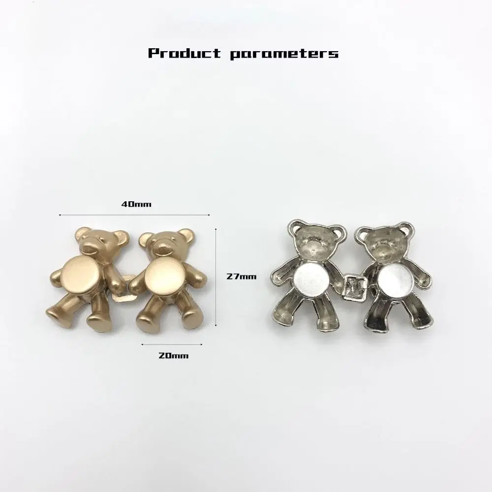 Metal Tighten Waist Button Cute Little Bear Reduce Waist Pants Pin Detachable Retractable Button Jeans