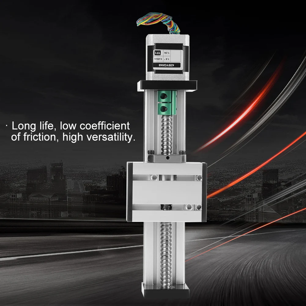 

1204 Ball Screw Linear Slide Stroke Long Stage Actuator with Stepper Motor 100mm Stroke Ball Screw Linear Stage