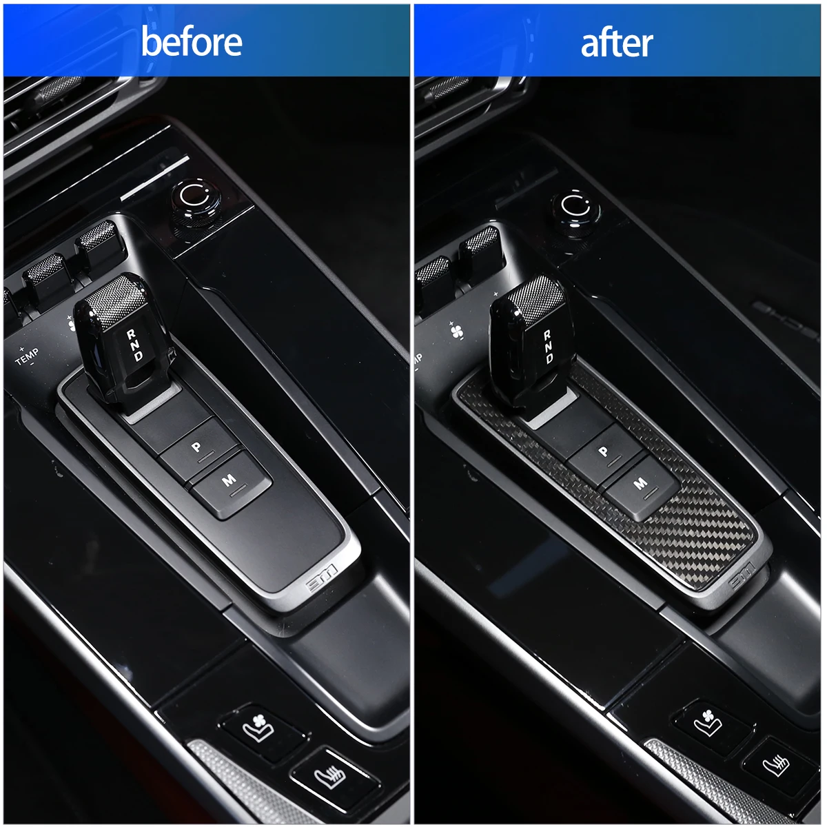 

Настоящее углеродное волокно для Porsche 911 2019 2020 2021, наклейка на панель переключения передач, наклейка на рамку трансмиссии автомобиля, аксессуары для интерьера