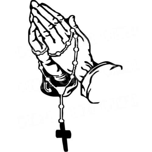 Imagen 2 del producto Pegatinas de coche, pegatinas láser de gesto de oración de coche de Color, Dios, Jesucristo, pegatinas decorativas de estilo de carrocería de coche de moda