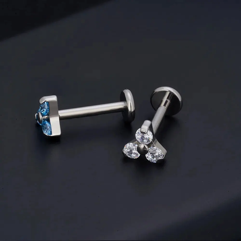 ASTM F136 Titanium Nose Piercing Petal Earrings For Women Labret Lip Rings Goth Ear Tragus Studs Accessories Fine Jewelry