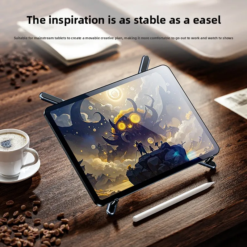 Adjustable Multi-Functional Desktop Laptop Stand Magnetic Tablet & Phone Holder for Ergonomic Viewing And Gaming