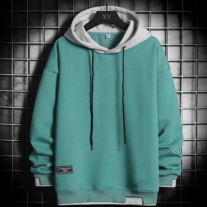 Men Hoodies Sweatshirt Casual Fashion Clothes Mens Korean Harajuku Hip Hop Pullover Hooded Streetwear Loose Large Size 4XL