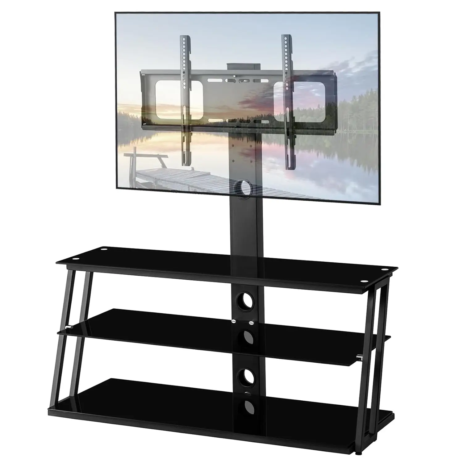 

TV Stand With Mount For 32-65 Inch TVs, Height Adjustable TV Stand With Storage For Bedroom Living Room, Small, Customized