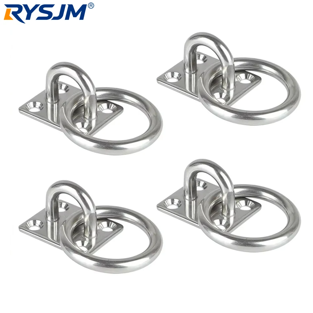 

Крепежная пластина из нержавеющей стали 6 мм с U-образным крюком для морского оборудования: для судов, яхт, тентов, гамаков, настенного и потолочного крепления