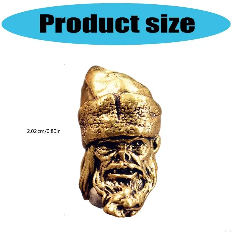 L5YA Artistic Santa Metal Beads for Creative Paracord Projects and Fashionable Jewelry Large Hole Charm Artistic Collectibles