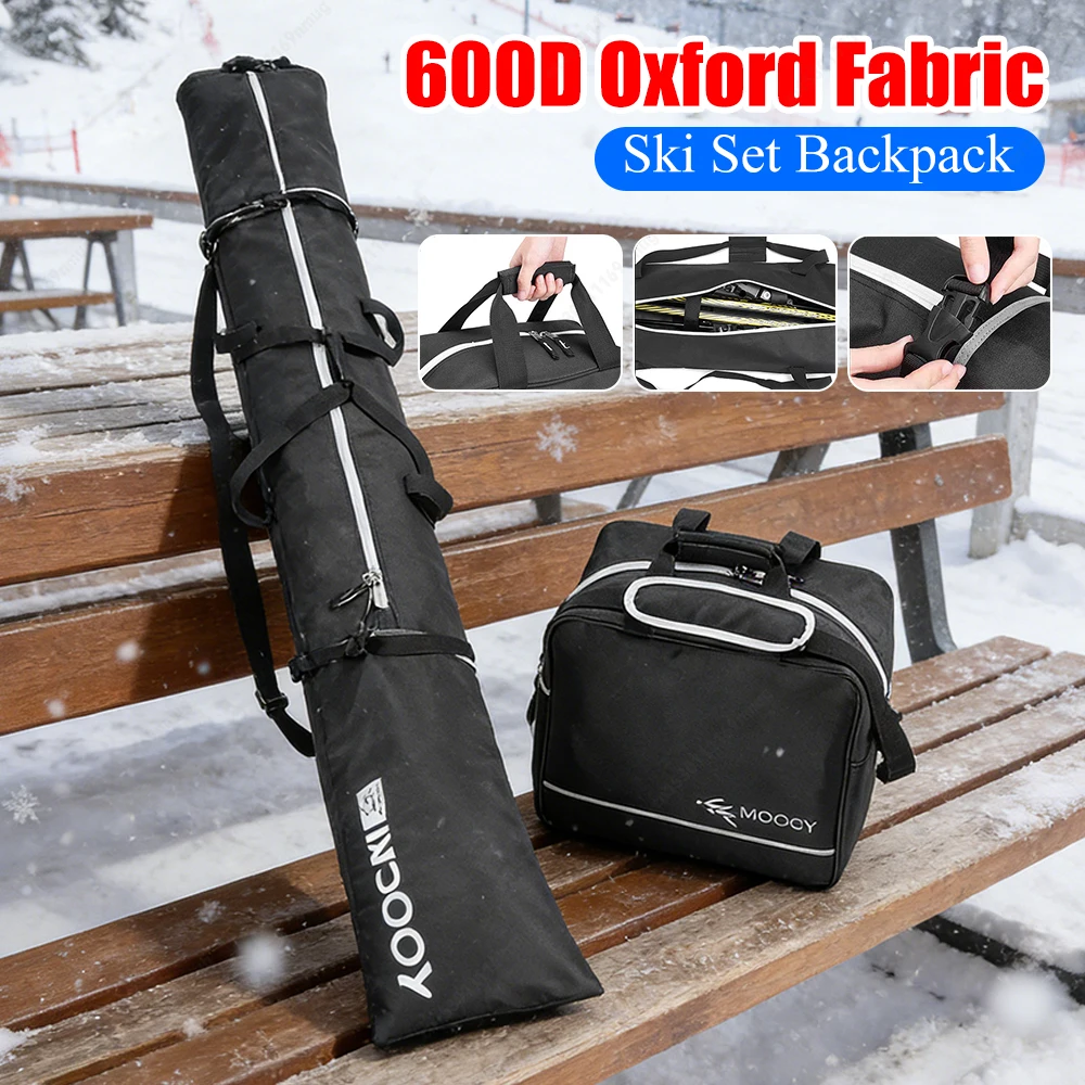 

Набор сумок для лыж и ботинок: водонепроницаемый комплект для лыж с сумкой для ботинок, мягкий дорожный набор для лыж и ботинок, набор сумок для лыжного снаряжения для взрослых и детей