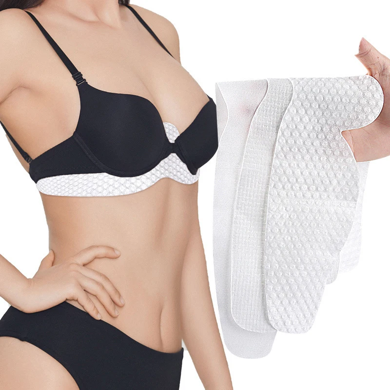 5pcs Disposable Soft Cotton Bra Liners to Absorb Sweat Under Breasts Non Woven Bra Liners Bulk Underboob Sweat Absorber Pads