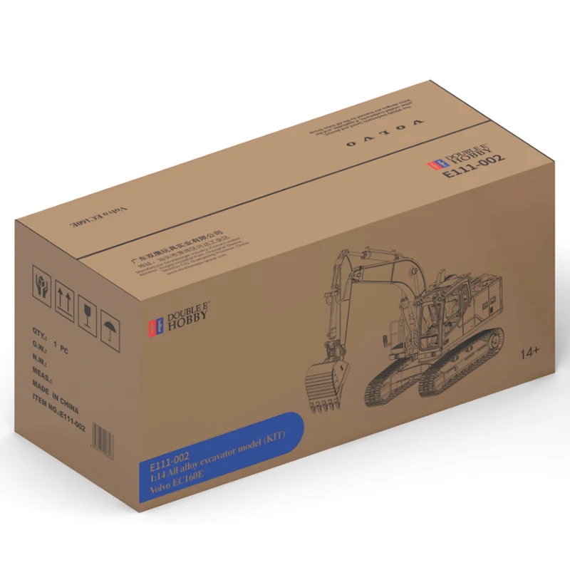KIT version RC hydraulic excavator 1/14 E010 E111 hydraulic remote control excavator metal excavator assembly model toy