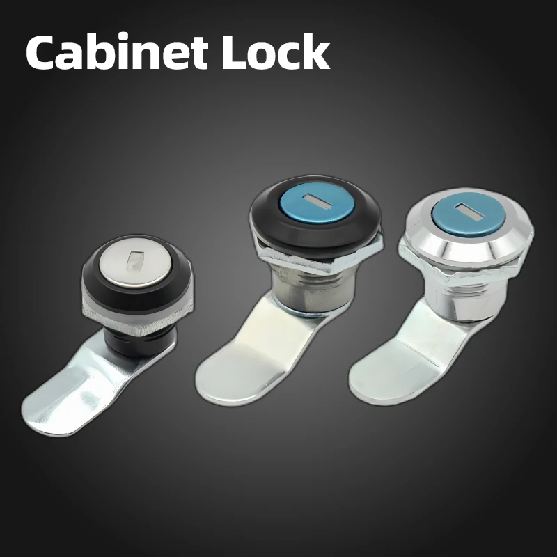 Circular Cabinet Door Lock Black And White Rotating Tongue Cylindrical Control Distribution Box Optical